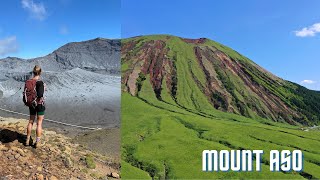 Climbing the largest active volcano in Japan - Mount Aso 🌋 [4K]
