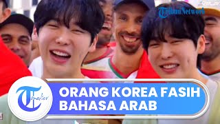 Viral Aksi Suporter dari Korea Selatan yang Fasih Berbahasa Arab saat Diwawancarai