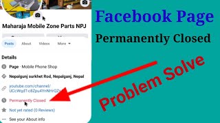 How to solve Facebook page permanently closed problem.