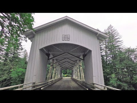 Short Covered Bridge in Cascadia, Linn County, Oregon