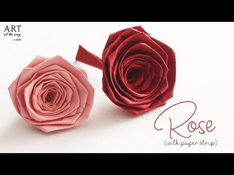 How to make Rose with Paper Strip