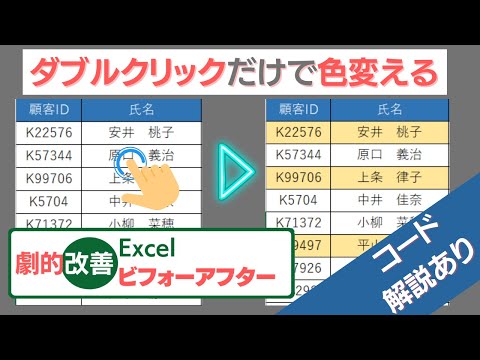 [Excel Before and After] Double-click to do something! A macro solves the hassle!