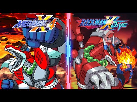 Magma Dragoon Boss Comparison - Mega Man X DiVE