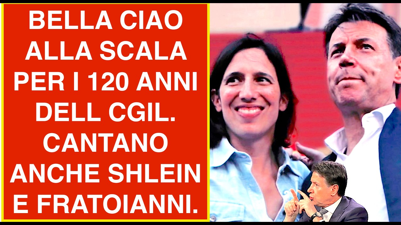 BELLA CIAO ALLA SCALA PER I 120 ANNI DELL CGIL. CANTANO ANCHE SHLEIN E FRATOIANNI.