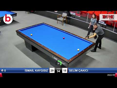 İSMAİL KAYGISIZ & SELİM ÇAKICI Bilardo Maçı - 2022 ERKEKLER 1.ETAP-3.TUR