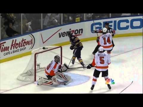 Thomas Vanek goal 20 Jan 2013 Philadelpia Flyers vs Buffalo Sabres. NHL Hockey