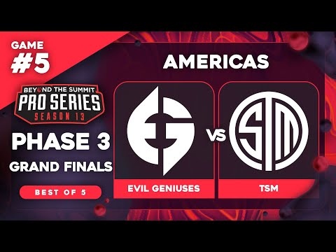 Evil Geniuses vs TSM Game 5 - BTS Pro Series 13 AM: Phase 3 Grand Finals w/ rkryptic & neph