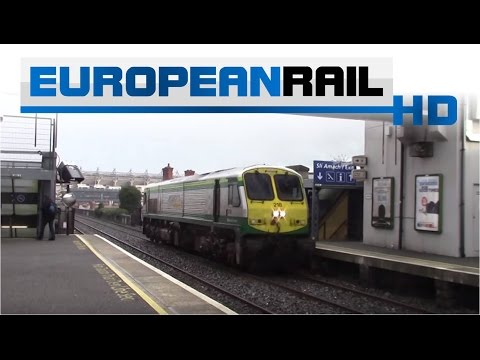 Irish Rail 201 loco 218 passes Drumcondra