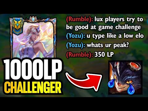 This Rumble tries to ego my Lux but little did he know I'm Challenger...