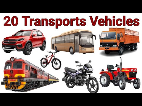 🚗 20 Vehicles Names in English | Learn Vehicle Names for Kids | Kids Learning Video 🚜🚌