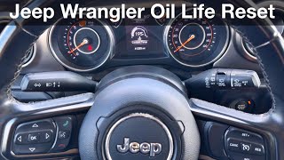2018 - 2023 Jeep Wrangler How to Reset Oil Life