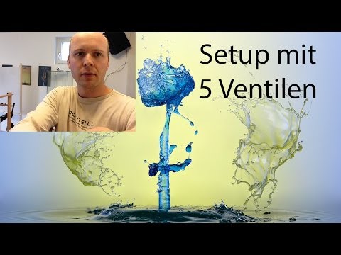 Liquid Art - mit 5 Ventilen - Wassertropfen Highspeed Fotografie