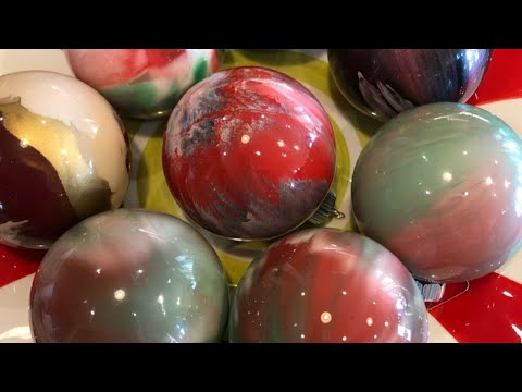How To Make Marbled Glass Christmas Ornaments