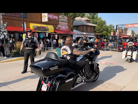 Sturgis 2023: Hells Angels Pack riding thru Sturgis!!#brotherhood #sturgis #bikers@ZZTwinCam