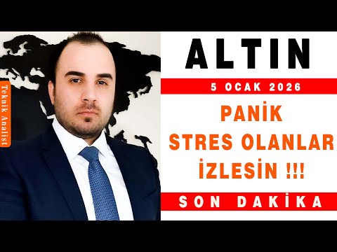 ALTIN ANALİZİ PANİK VE STRES OLANLAR !!! | ŞENOL KAAN | 05.01.2026