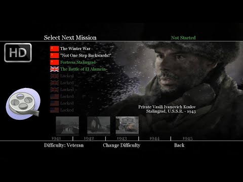 Call of Duty 2 - Fortress Stalingrad (Game Movie) (Difficulty: Veteran) [1080p60FPS]
