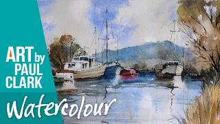 How to Paint a River Harbour Scene in Watercolour