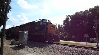 preview picture of video 'CSX Train Phosphate Tankers'