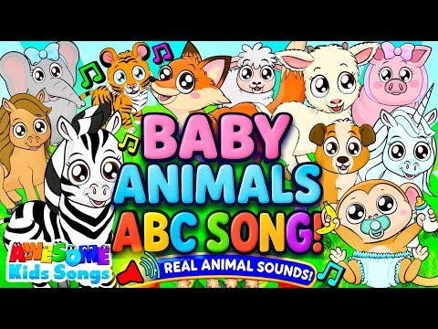 Baby Animals ABC Song 🐾 A to Z Fun! Learn Letters & Adorable Animal Sounds