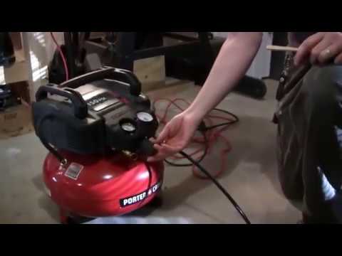 Demo: Using the Porter Cable 150 psi air compressor
