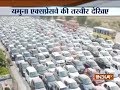 Watch: Passengers stuck in 15-km-long traffic jam on Yamuna expressway