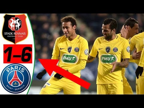 Rennes vs Paris SG 1 6   All Goals & Full Highlights 07 01 2018
