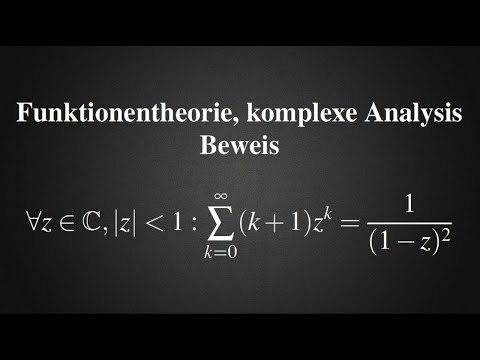 Komplexe Potenzreihe (k+1)z^k = 1/(1-z)^2 | Beweis (Funktionentheorie, komplexe Analysis)
