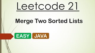 YouTube video 'Leetcode 21 Merge two Sorted Lists (Java)'