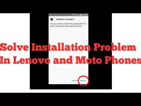 How to solve apps installation problem in Moto & Lenovo mobile