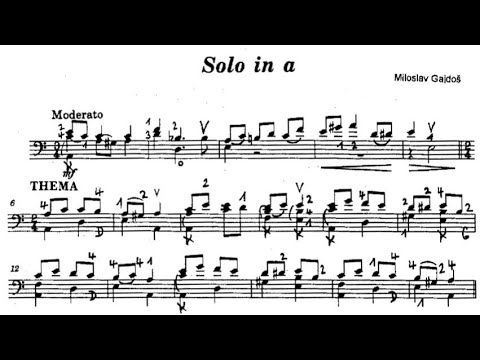 Miloslav Gajdoš - "Solo in a" for Double Bass Solo