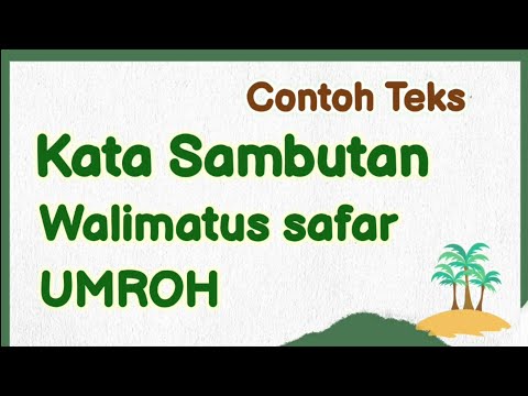 Welcome Speech for Umrah Safar