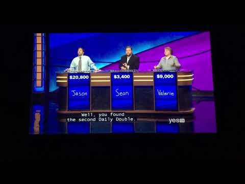 Double Jeopardy SEASON 36 Premiere Week, Jason Zuffranieri Day 8 - 3rd Daily Double (9/10/19)