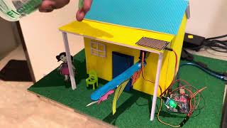 Detects rain and moves clothes inside #exhibition #scienceproject #schoolproject