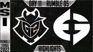 Les temps forts de la rencontre Evil Geniuses vs G2 Esports - MSI 2022 Day 11 Rumble Stage D5