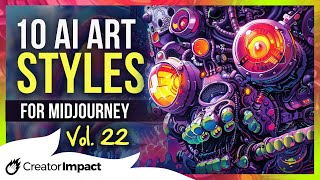 10 Fun Styles for Midjourney: Vol 22 (Prompt tips!)