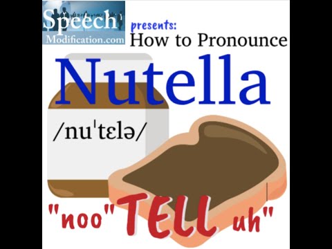 Part of a video titled How to Pronounce Nutella (American English) - YouTube