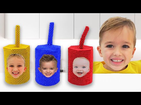 Vlad dan Niki bermain dengan bola magnet dan lebih banyak cerita lucu untuk anak-anak