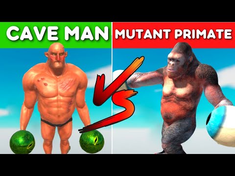 Hill Giant vs Mutant Primates - ARBS Boxing Tournament | Animal Revolute Battle Simulator