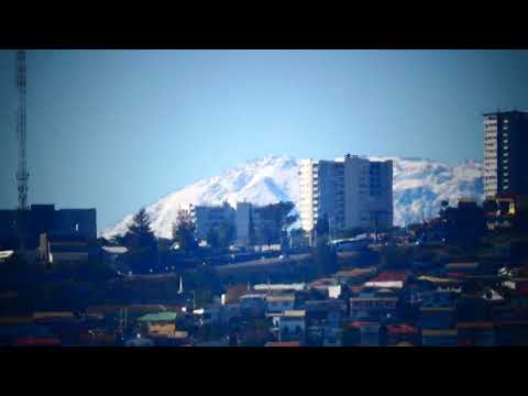 Desde Valparaíso, Playa Ancha, Hacia pre-cordillera y Cordillera de los Andes completamente nevada🏔️