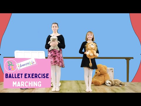 Marching with Teddy's - Learn a ballet exercise for kids.