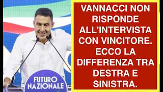 VANNACCI NON RISPONDE ALL'INTERVISTA CON VINCITORE. ECCO LA DIFFERENZA TRA DESTRA E SINISTRA.