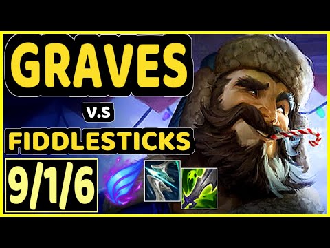 GRAVES vs FIDDLESTICKS - 9/1/6 KDA JUNGLE GAMEPLAY - EUW Ranked GRANDMASTER
