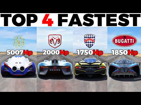 Assetto Corsa - Bugatti Bolide Vs SSC Tuatara Striker Vs Dodge SRT Tomahawk Vs Devel Sixteen