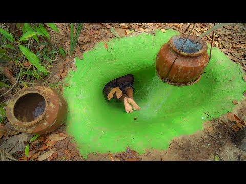 Building The Most Secret Temple Underground House With Water Slide To Underground Swimming Pools