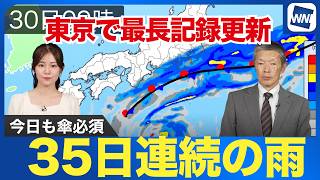 【記録更新】東京で歴代最長「35日連続雨」観測　秋雨前線と台風26号で降り続く雨