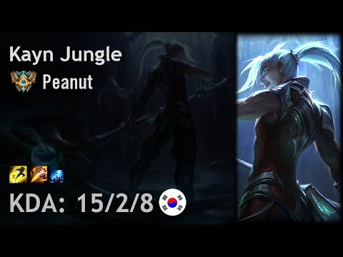 Kayn Jungle vs Nidalee - Peanut - KR Challenger Patch 7.18
