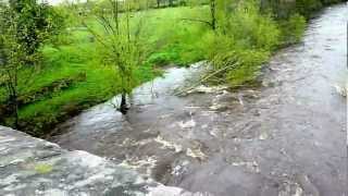 preview picture of video 'River Swale at Catterick Bridge, North Yorkshire, England - Thursday 26 April 2012'