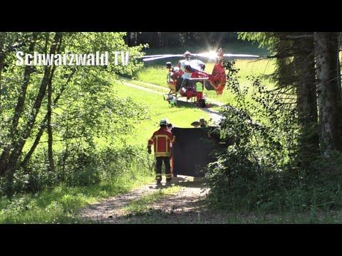 🚨🚒 Pedelec-Fahrer verunglückt schwer bei Albbruck 🚁 RTH Rega 2 & Feuerwehr im Einsatz [26.05.2022]