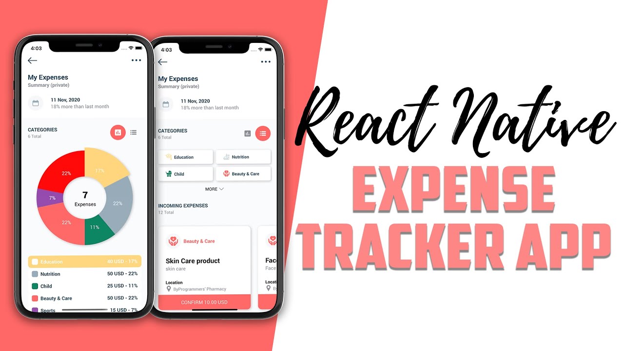 LCRN EP7 - Expense Tracker App - React Native UI