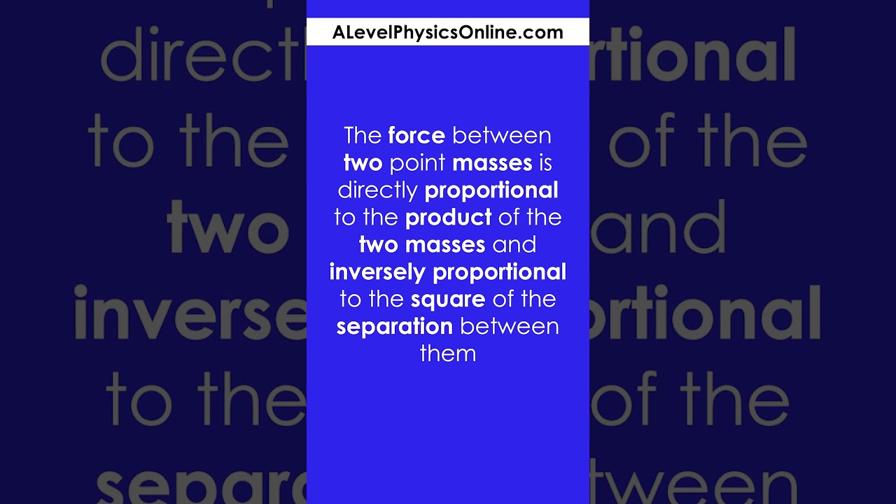 Newtons Law Of Gravitation Definition - A Level Physics